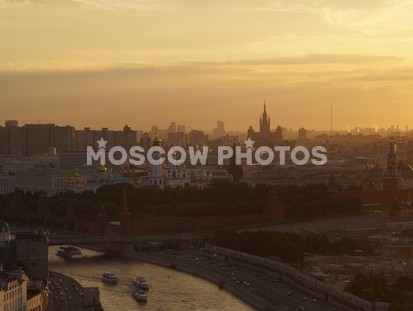 Москва сверху в золотой час - фото №30